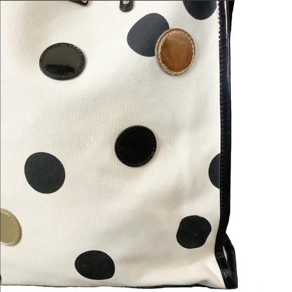 πHPπβ οΈKATE SPADE Black/White Polka Dot Tote - Picture 5 of 7